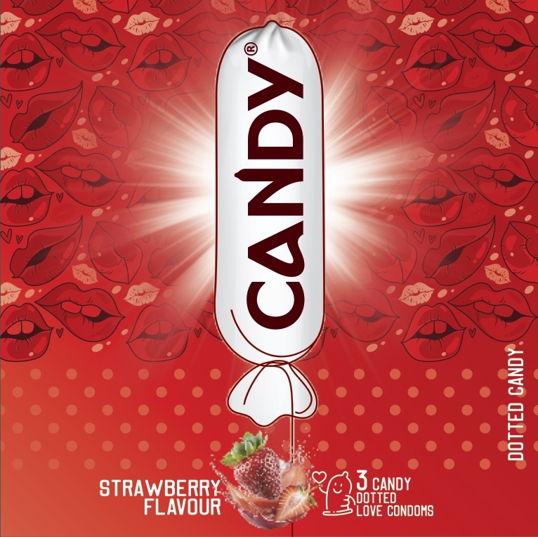 Strawberry Flavour Candy Condom